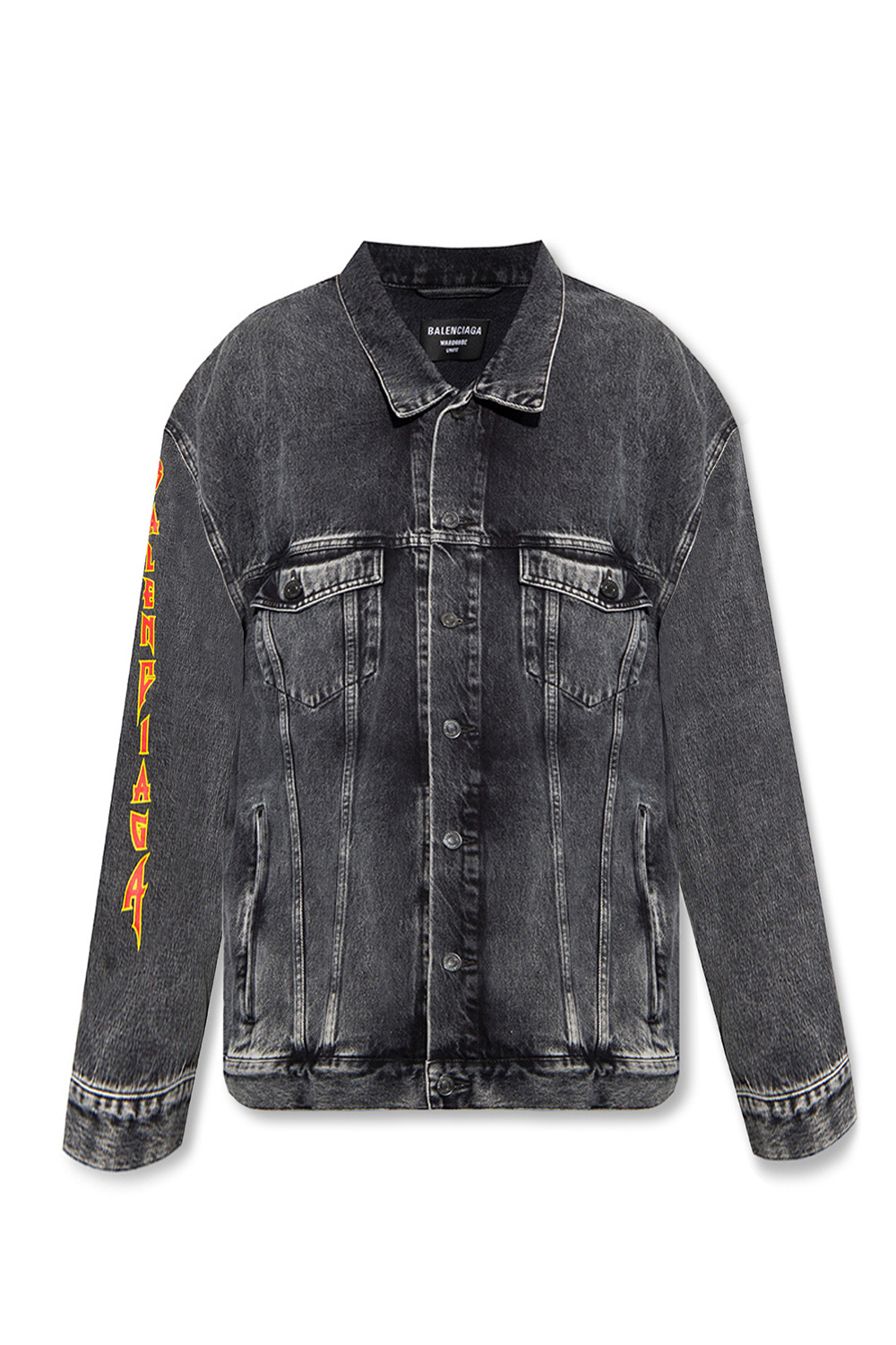 Balenciaga Denim jacket with logo | Men's Clothing | Vitkac